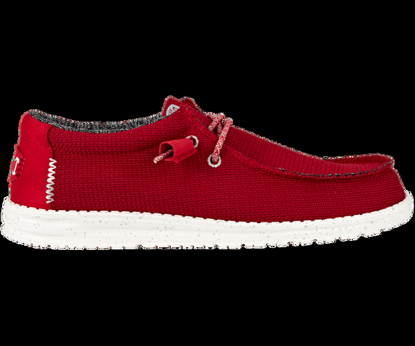 j shoes Dude - Wally Sport Mesh - Dark Red