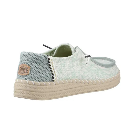 J Shoes Dude - Wendy Espadrille Retro Palm - Green