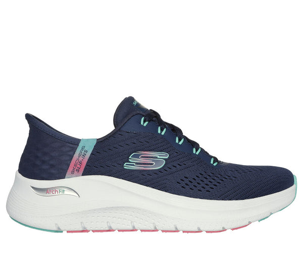 J Shoes Skechers - Slip-ins - Arch Fit 2.0 - Easy Chic - Navy/Turquoise