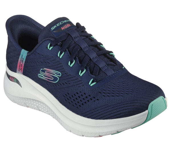j shoes Skechers - Slip-ins - Arch Fit 2.0 - Easy Chic - Navy/Turquoise