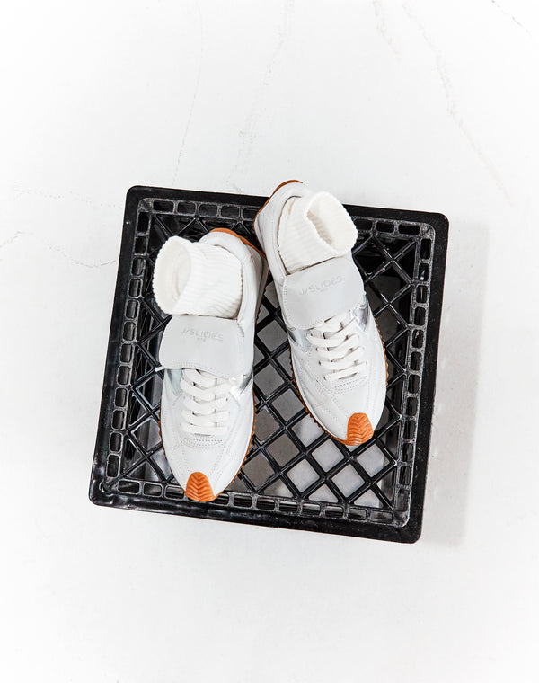 J Slides LOTTIE White Silver
