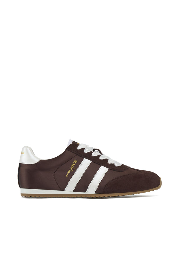 j slides PEGGY Sneaker Dark Brown White