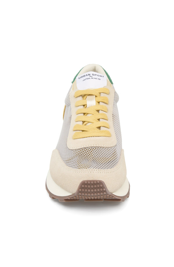 J Slides VALENCIA Sneaker Beige/Yellow