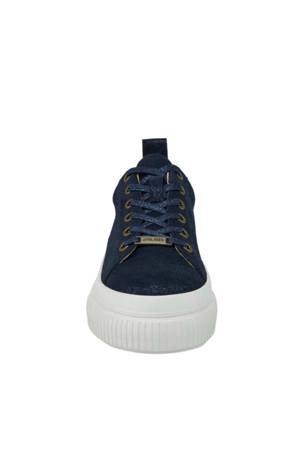 J Slides WEST Navy Metallic