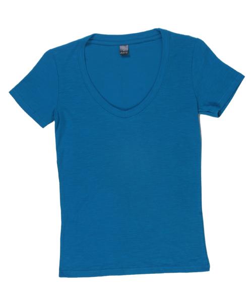 J. America 8169 LADIES V-NECK SLUB TEE
