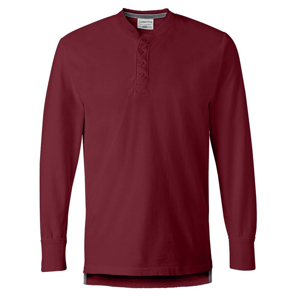 J. America 8244 VINTAGE BRUSHED JERSEY HENLEY