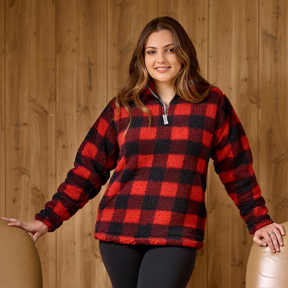 j. america 8451 LADIES EPIC SHERPA 1/4 ZIP