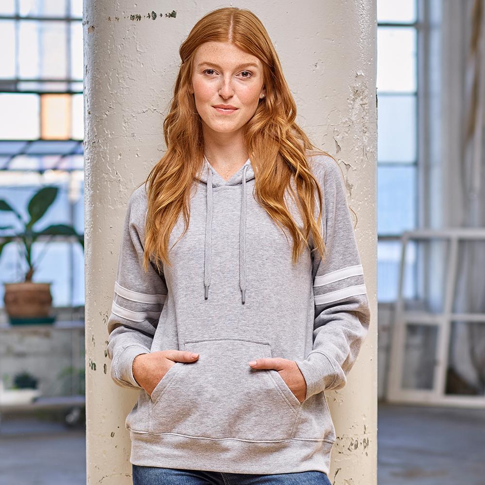 j. america 8645 LADIES VARSITY FLEECE HOOD