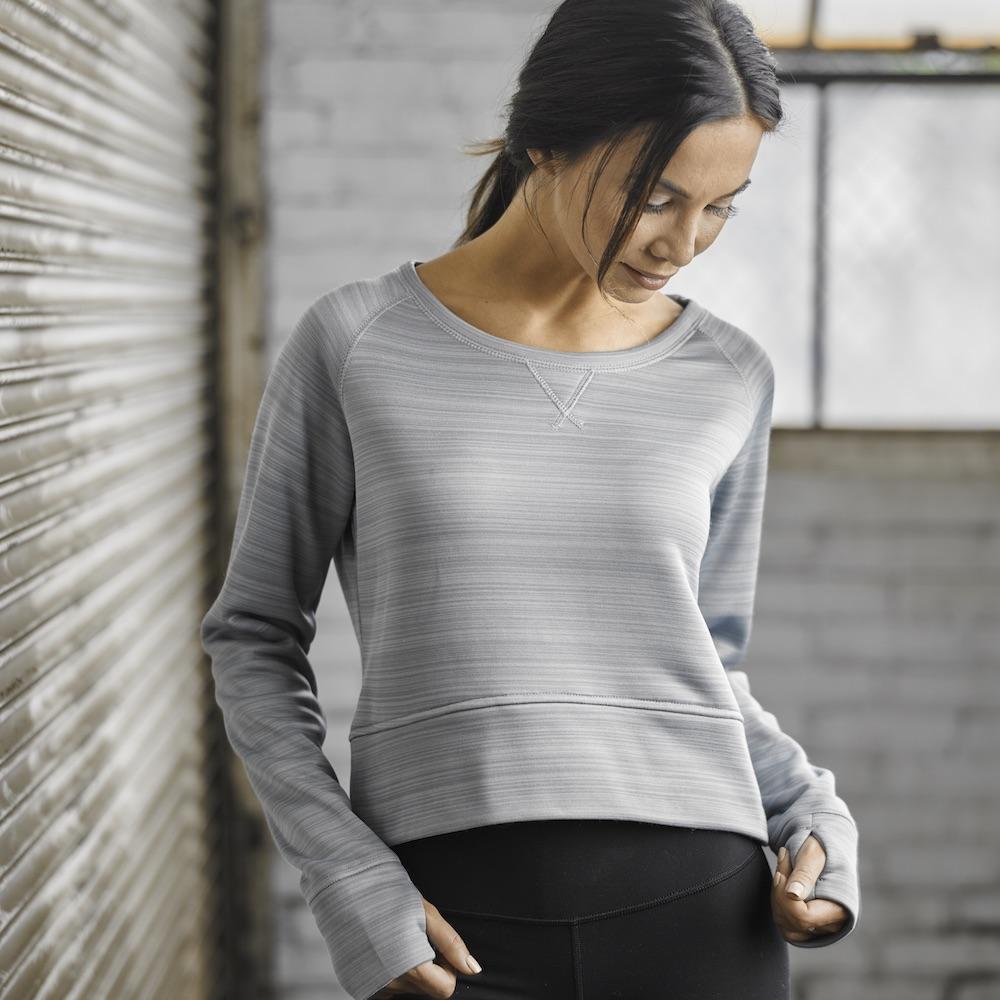 j. america 8663 LADIES ODYSSEY HI-LO CREW