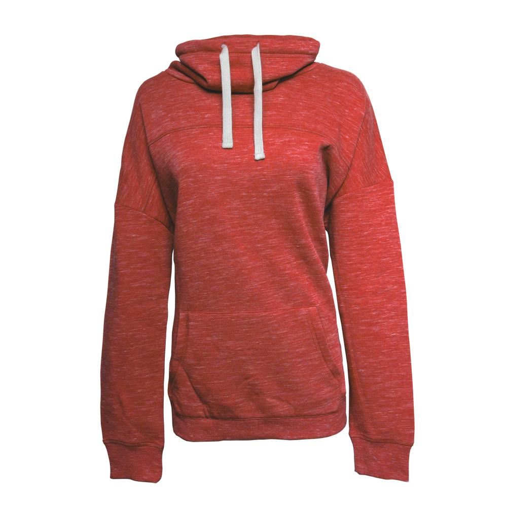 J. America 8673 LADIES MELANGE FLC COWL NECK