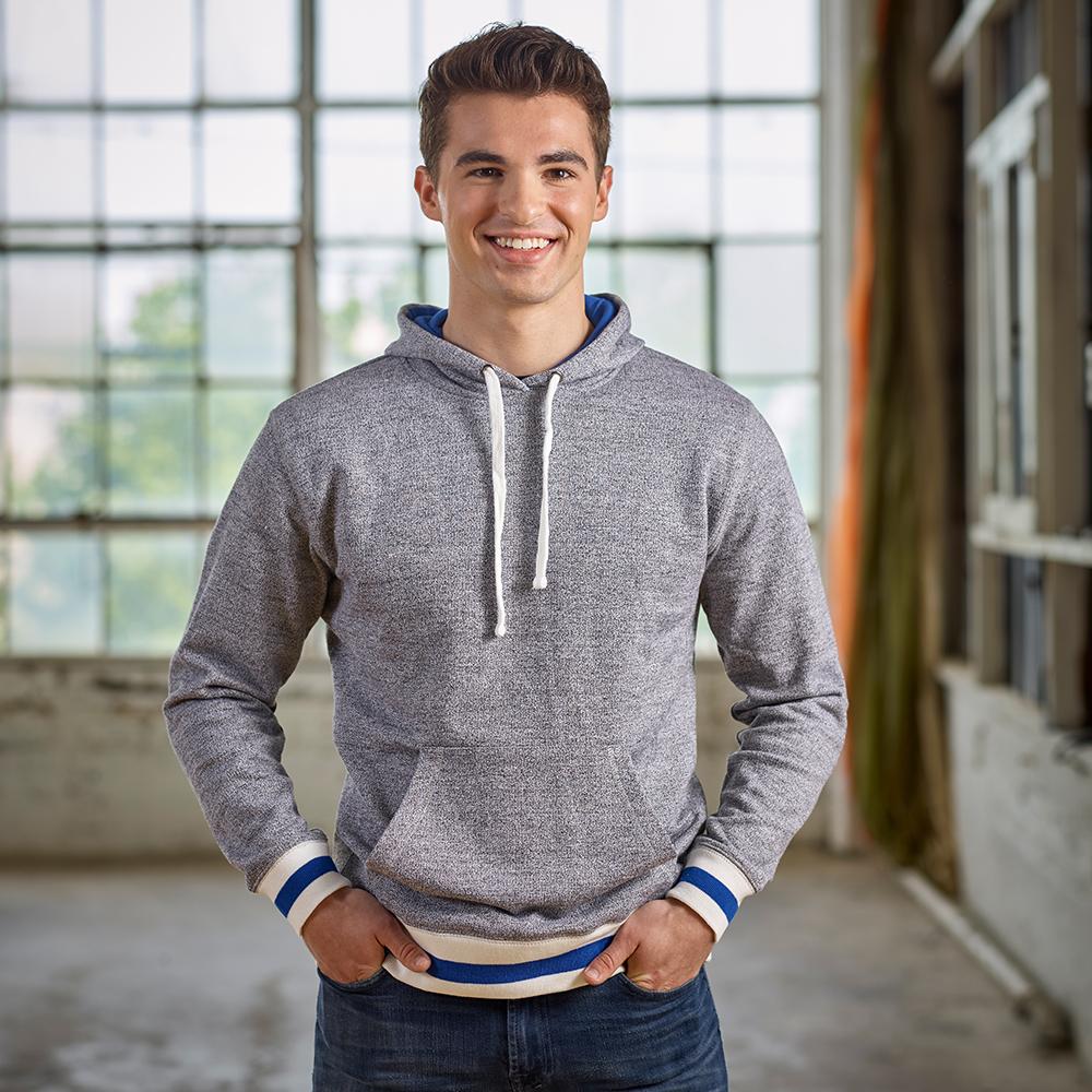 j. america 8701 PEPPERED FLEECE HOOD