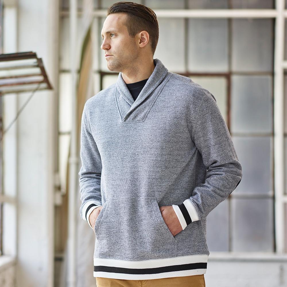 j. america 8704 PEPPERED FLEECE SHAWL COLLAR