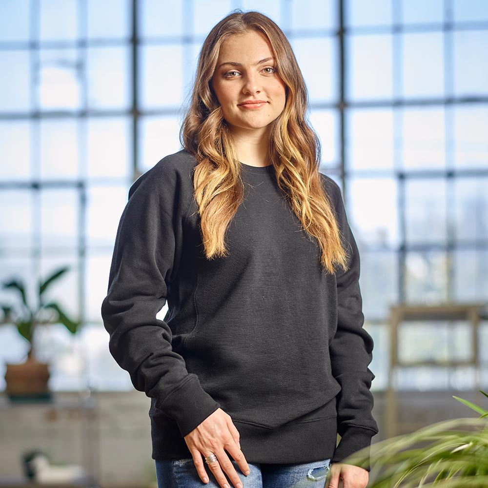 j. america 8707 RIPPLE FLEECE CREW