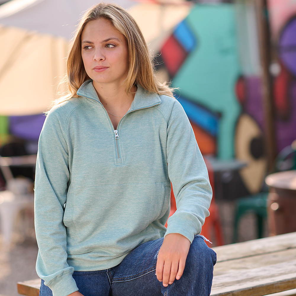 j. america 8743 LADIES ELECTRIC FLCE 1/4 ZIP