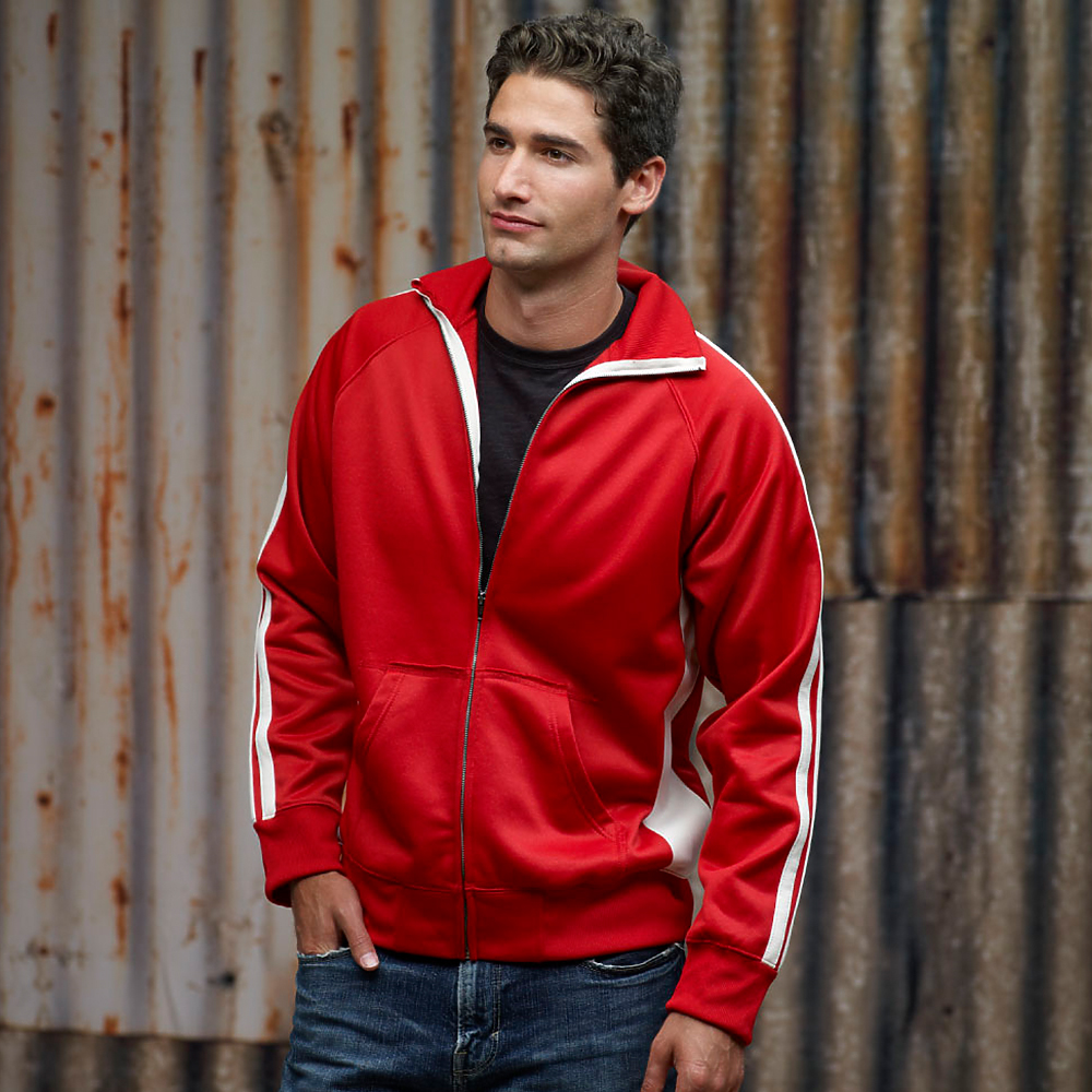 j. america 8858 VINTAGE POLY FLEECE TRACK JCKT