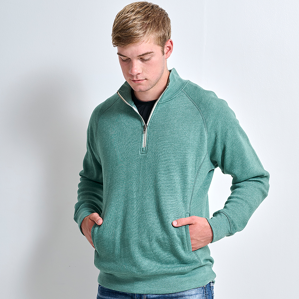 j. america 8869 TRIBLEND FLEECE 1/4 ZIP