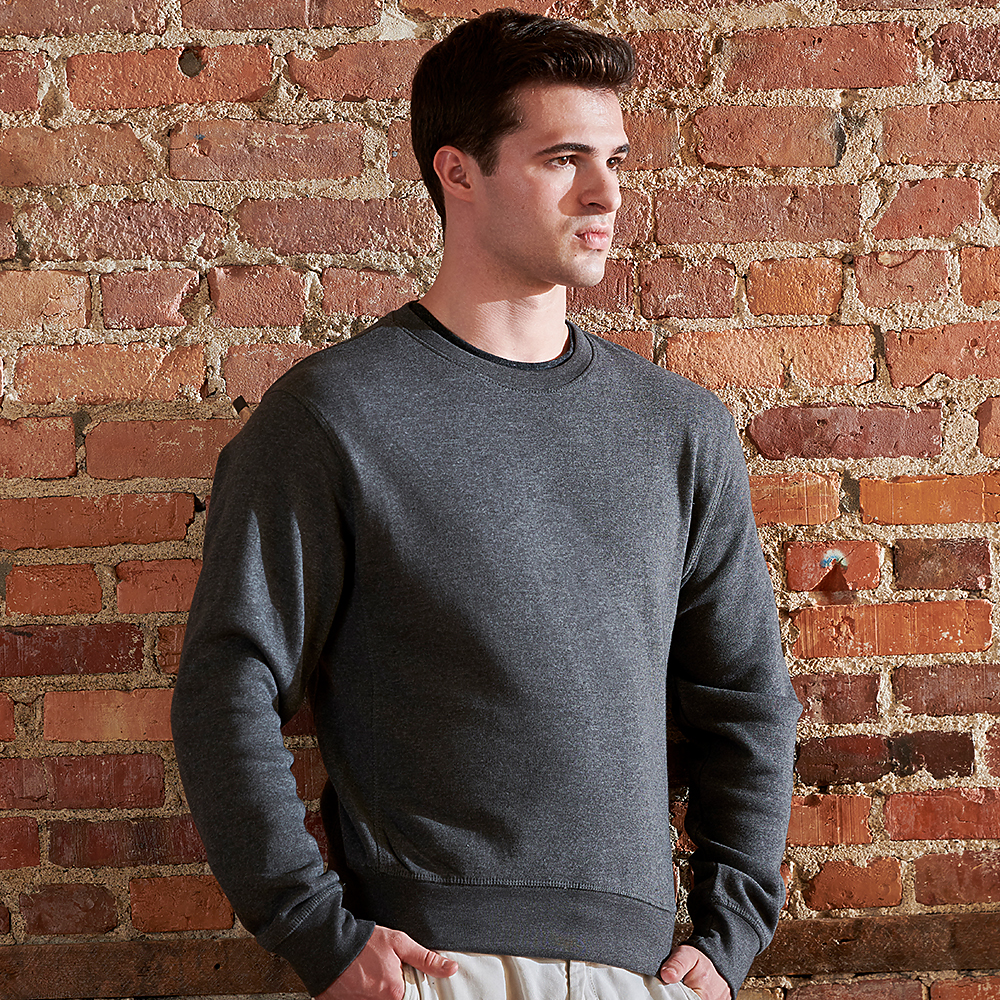 j. america 8870 TRIBLEND FLEECE CREW