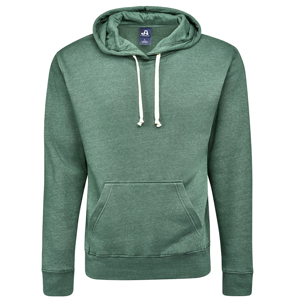 J. America 8871 TRI-BLEND PULLOVER FLEECE HOOD