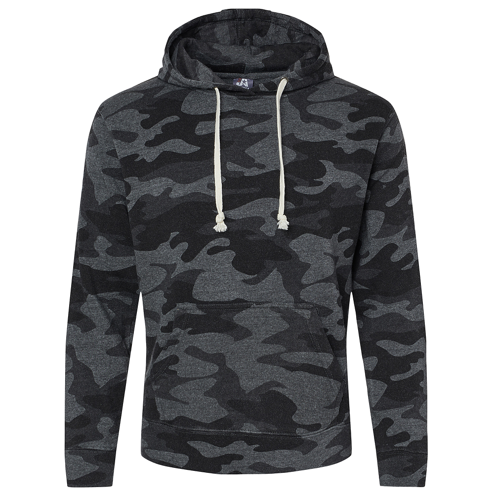 J. America 8871 TRI-BLEND PULLOVER FLEECE HOOD