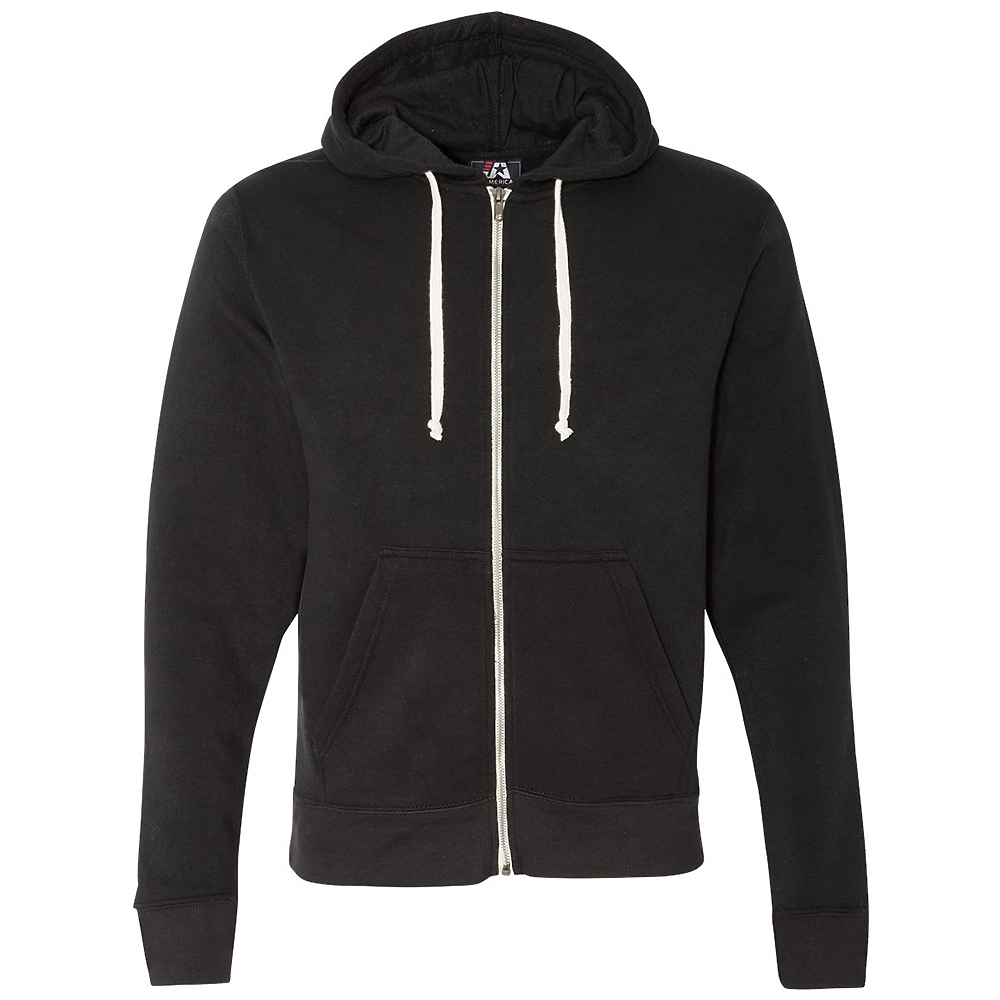J. America 8872 TRI-BLEND FULL ZIP FLEECE HOOD
