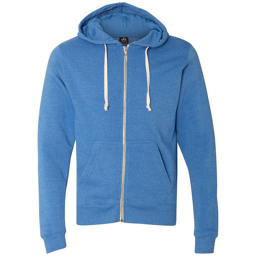 J. America 8872 TRI-BLEND FULL ZIP FLEECE HOOD