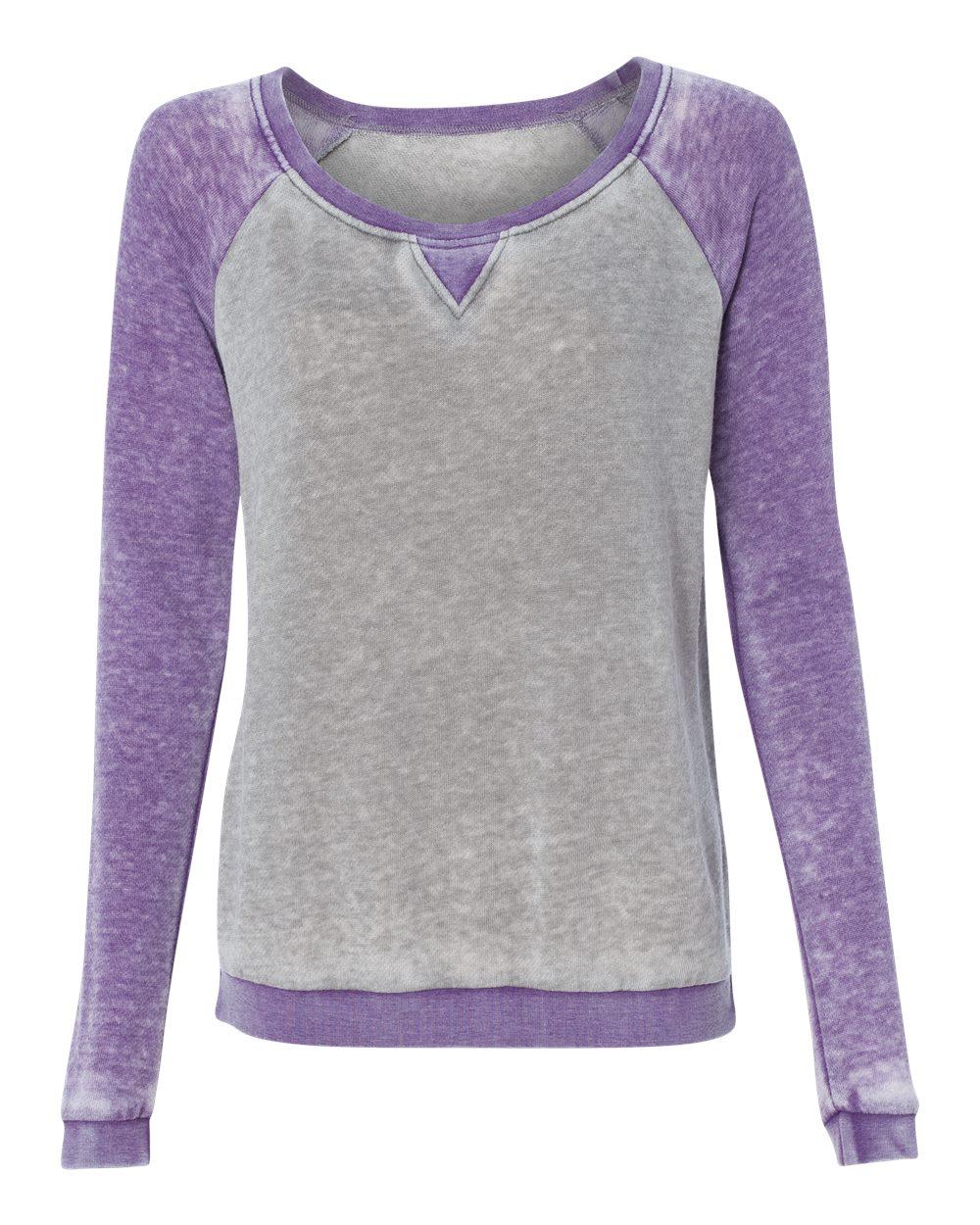 J. America 8927 LADIES ZEN CONTRAST CREW