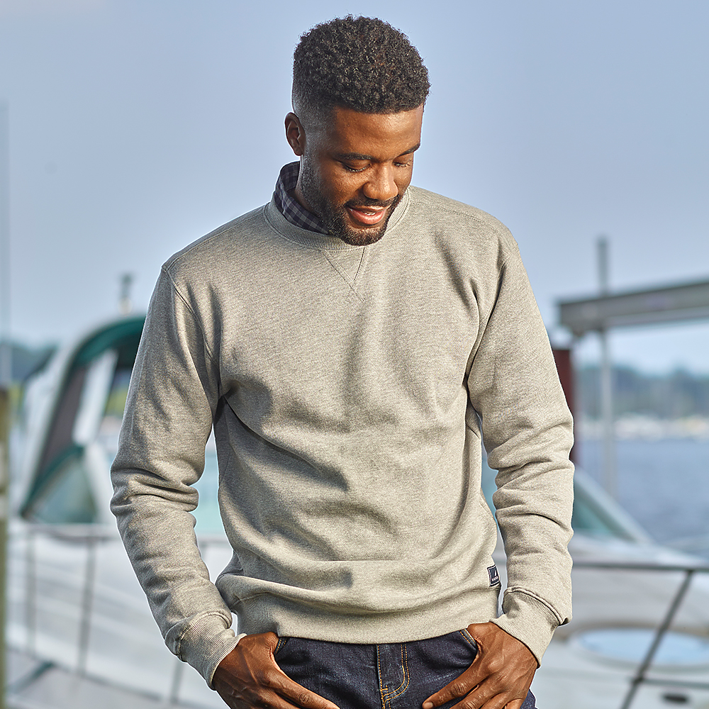 j. america n17175 ANCHOR FLEECE CREW SWEATSHIRT