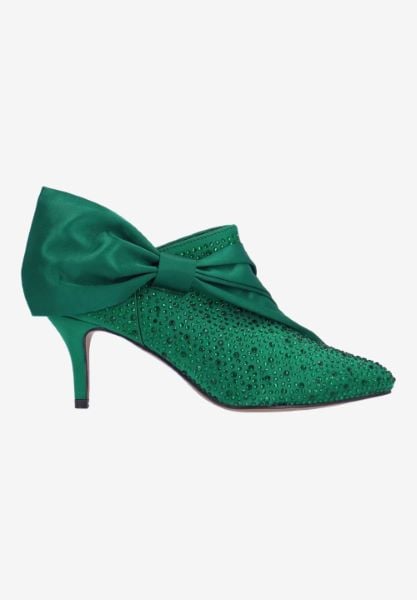 J. Reneé ELETTR SAEMG EMERALD GREEN SATIN/RHINESTONE