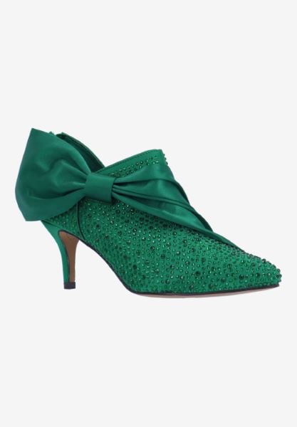 j. reneé ELETTR SAEMG EMERALD GREEN SATIN/RHINESTONE