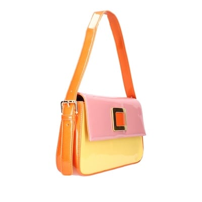 j. reneé 10523 PAPYO PINK/YELLOW/ORANGE PATENT