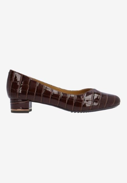 J. Reneé BAMBAL CRBRN BROWN CROCO EMBOSSED