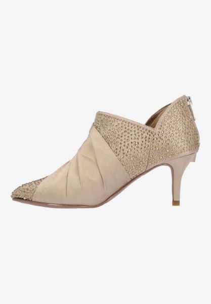 J. Reneé ELETTR SABGE BEIGE SATIN/RHINESTONES