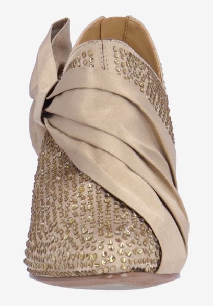 J. Reneé ELETTR SABGE BEIGE SATIN/RHINESTONES