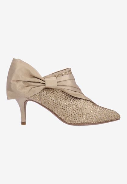 J. Reneé ELETTR SABGE BEIGE SATIN/RHINESTONES