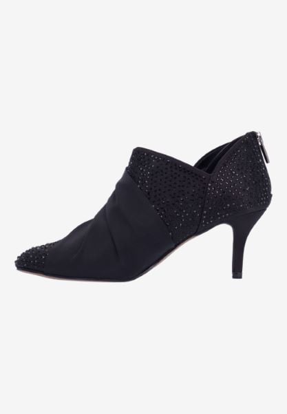 J. Reneé ELETTR SABLK BLACK SATIN/RHINESTONES