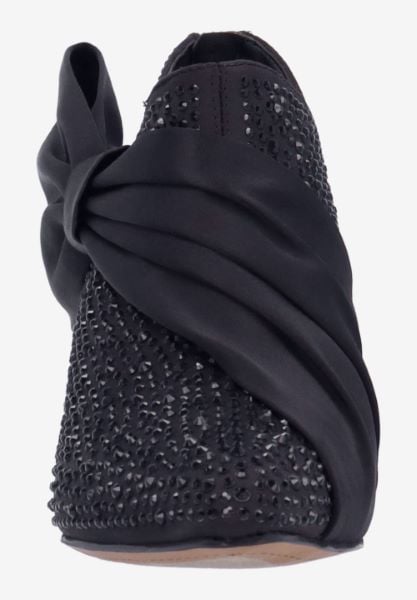 J. Reneé ELETTR SABLK BLACK SATIN/RHINESTONES