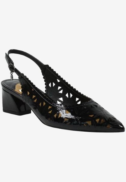 j. reneé ELODEN CPBLK BLACK CRINKLE PATENT
