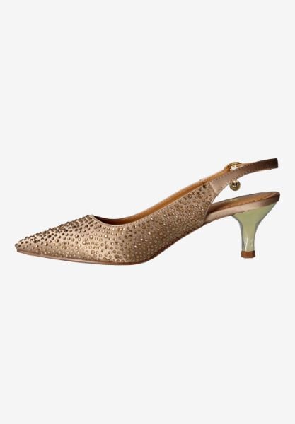 J. Reneé FERRYA SABGE BEIGE SATIN/RHINESTONES