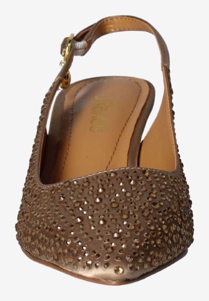 J. Reneé FERRYA SABGE BEIGE SATIN/RHINESTONES