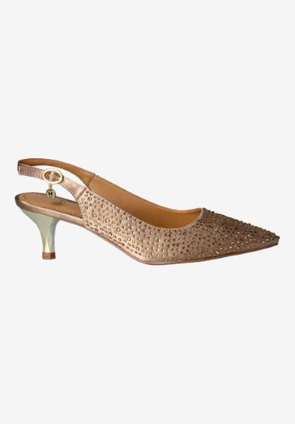J. Reneé FERRYA SABGE BEIGE SATIN/RHINESTONES