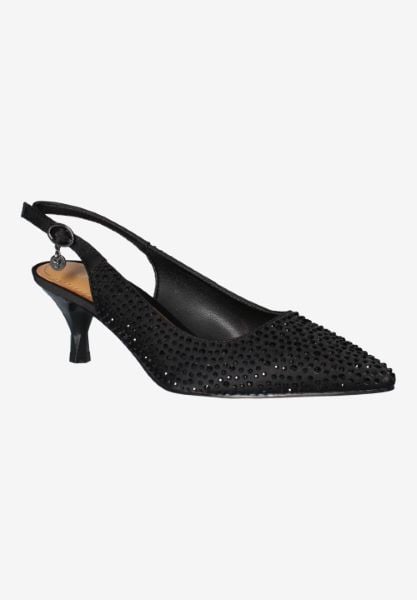 j. reneé FERRYA SABLK BLACK SATIN/RHINESTONES