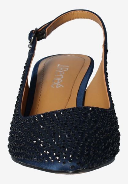 J. Reneé FERRYA SANVY NAVY SATIN/RHINESTONES