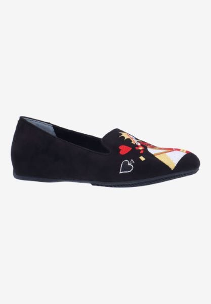 j. reneé FULLHO SUBLK BLACK SUEDE EMBROIDERED