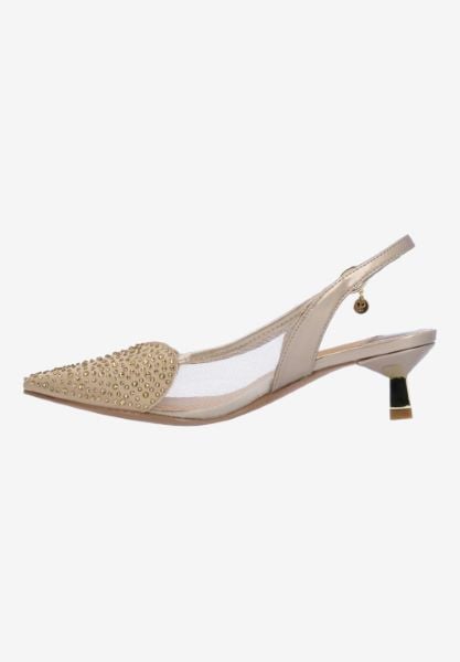 J. Reneé GWYN PABGE BEIGE PATENT/SATIN/MESH