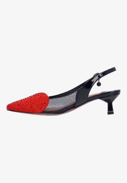 J. Reneé GWYN PABLR BLACK/RED PATENT/SATIN/MESH