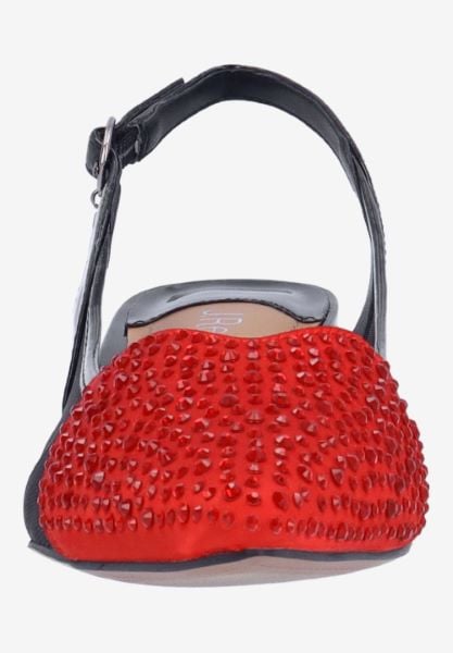 J. Reneé GWYN PABLR BLACK/RED PATENT/SATIN/MESH