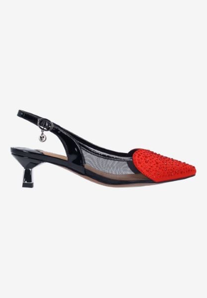 J. Reneé GWYN PABLR BLACK/RED PATENT/SATIN/MESH
