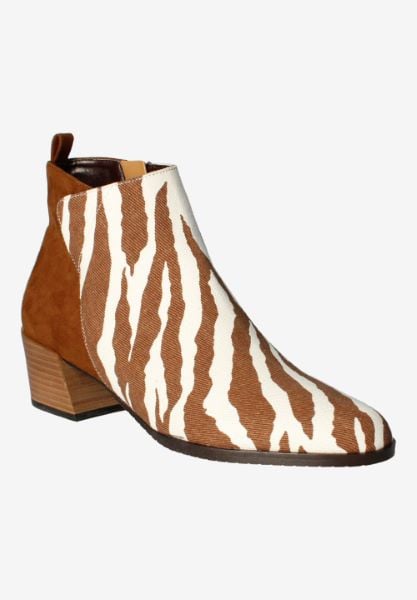 j. reneé HALSIE FAWHB WHITE/BROWN TIGER PRINT