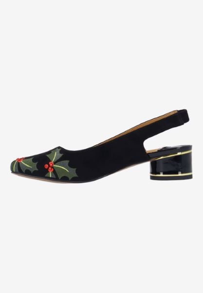 J. Reneé HOLLEE SUBGR BLACK/GREEN/RED MICROSUEDE