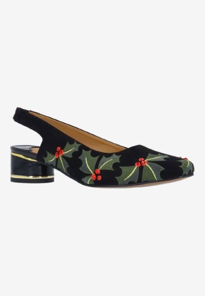 j. reneé HOLLEE SUBGR BLACK/GREEN/RED MICROSUEDE
